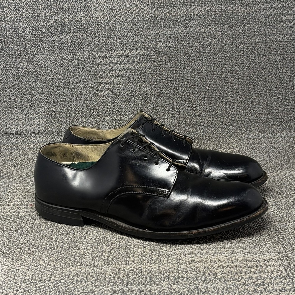 Vintage 1995 US Navy Wolverine Black Leather Service Shoes Men's 13.5R